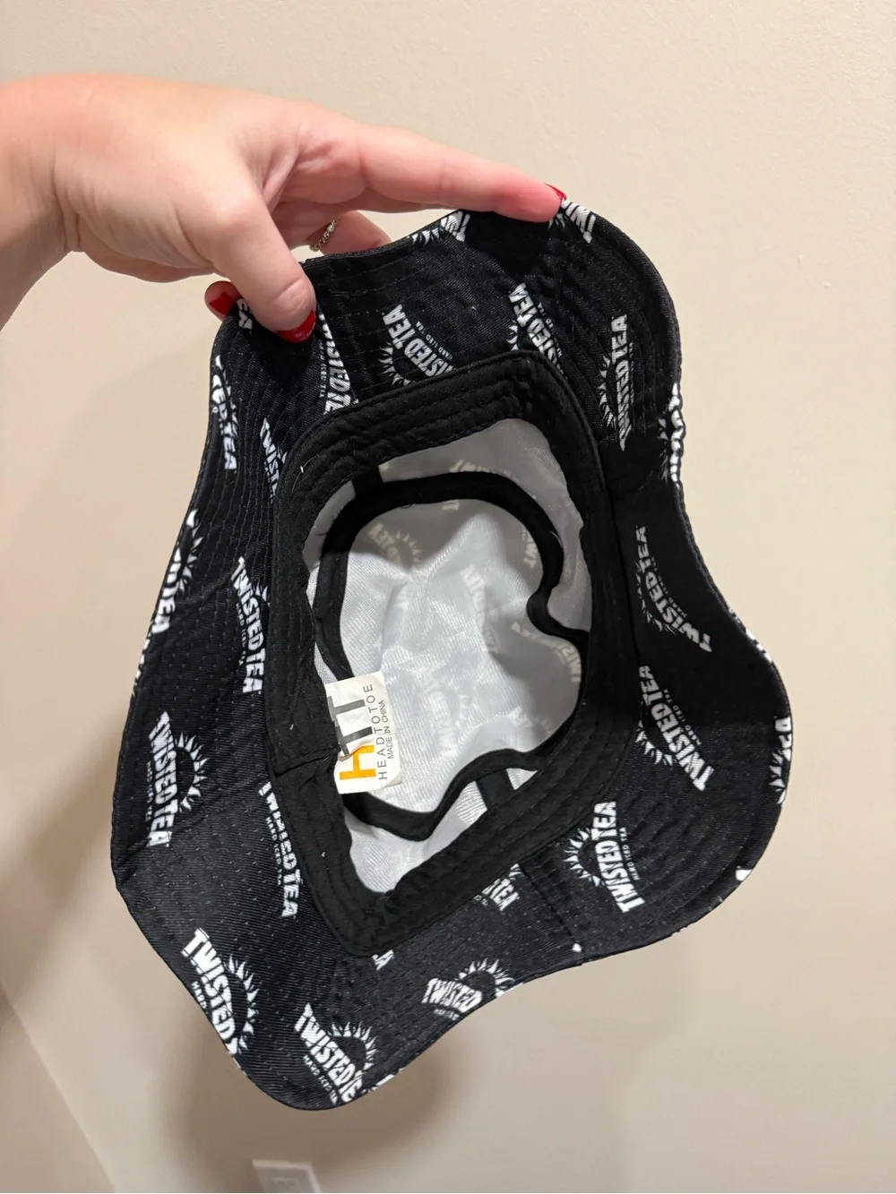 Twisted Tea Hard Iced Tea Black Bucket Hat All Over Logo